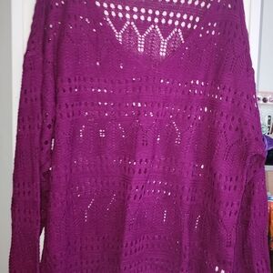 Women's Purple Knit Sweater
